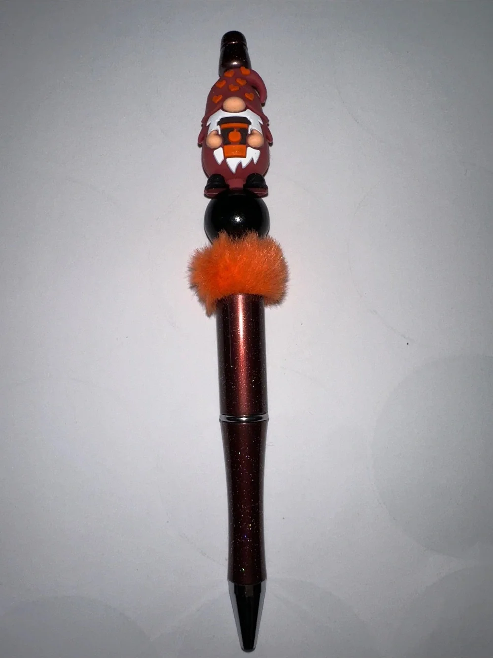 Fall Gnome with Coffee Custom Pen